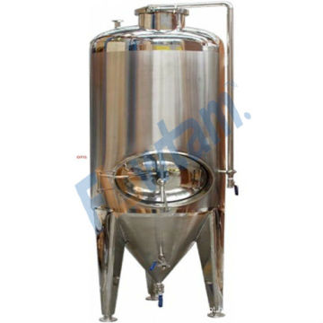 Tanque de fermentação de cerveja em aço inoxidável